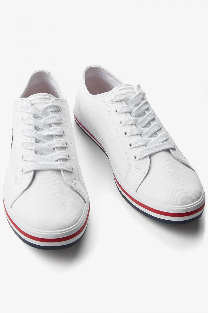 Men's Fred Perry Kingston Shoes White | 1385406-ZH