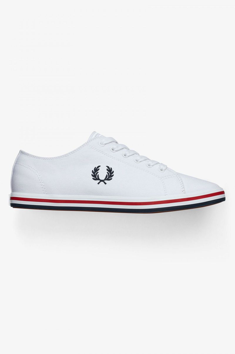 Men\'s Fred Perry Kingston Shoes White | 1385406-ZH