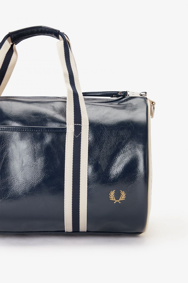 Men's Fred Perry Laurel Wreath Barrel Bags Navy | 3689705-WT