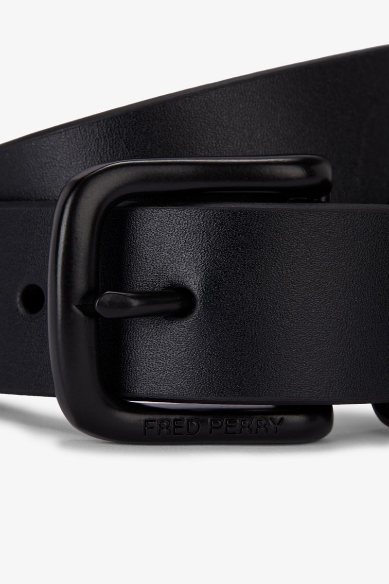 Men's Fred Perry Leather Belts Black | 2406713-YN