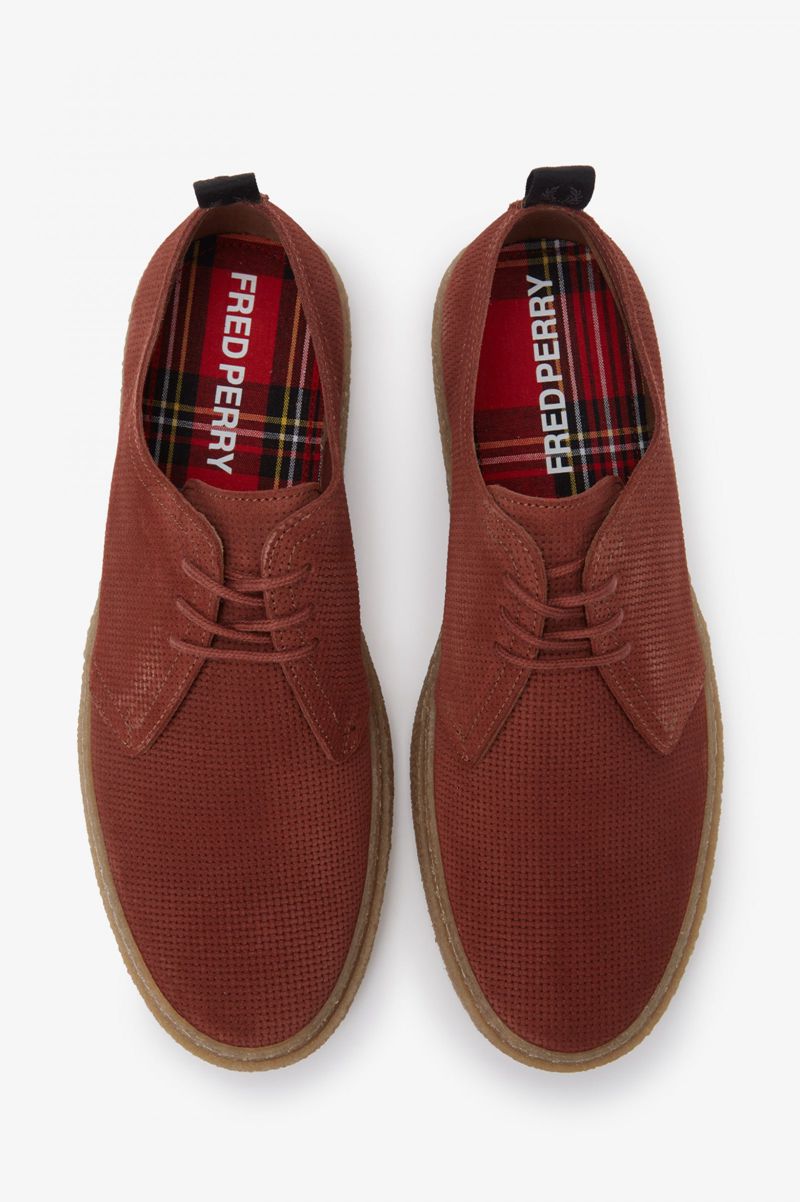 Men's Fred Perry Linden Shoes Brown | 0684973-KU