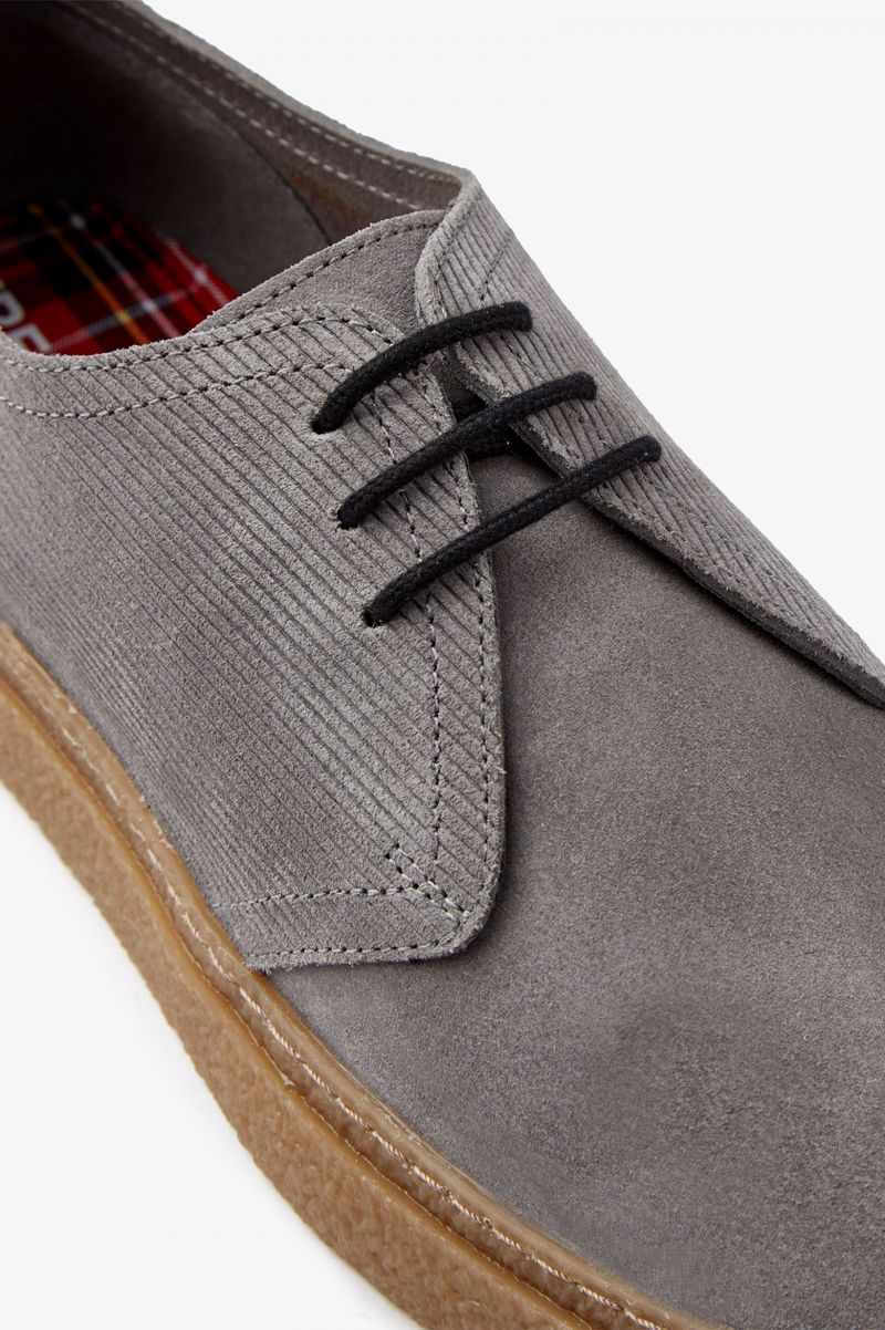 Men's Fred Perry Linden Shoes Grey | 8059243-FE