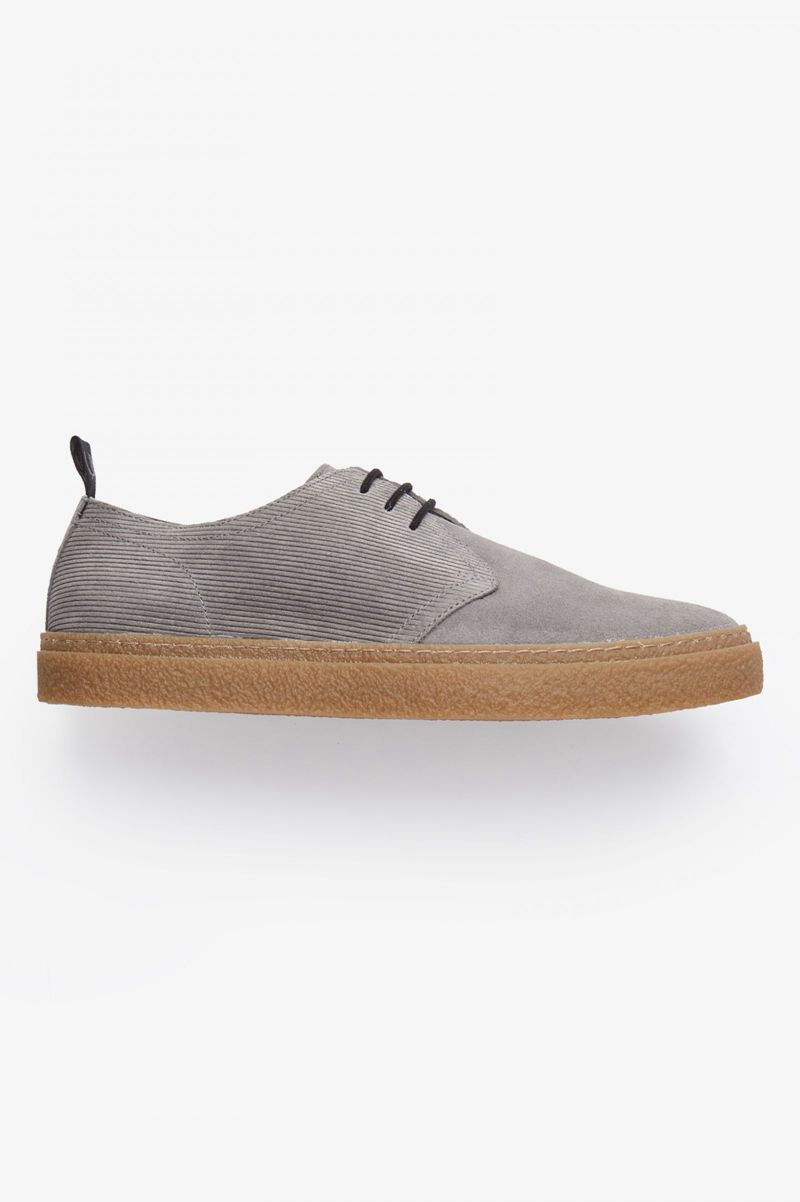 Men\'s Fred Perry Linden Shoes Grey | 8059243-FE