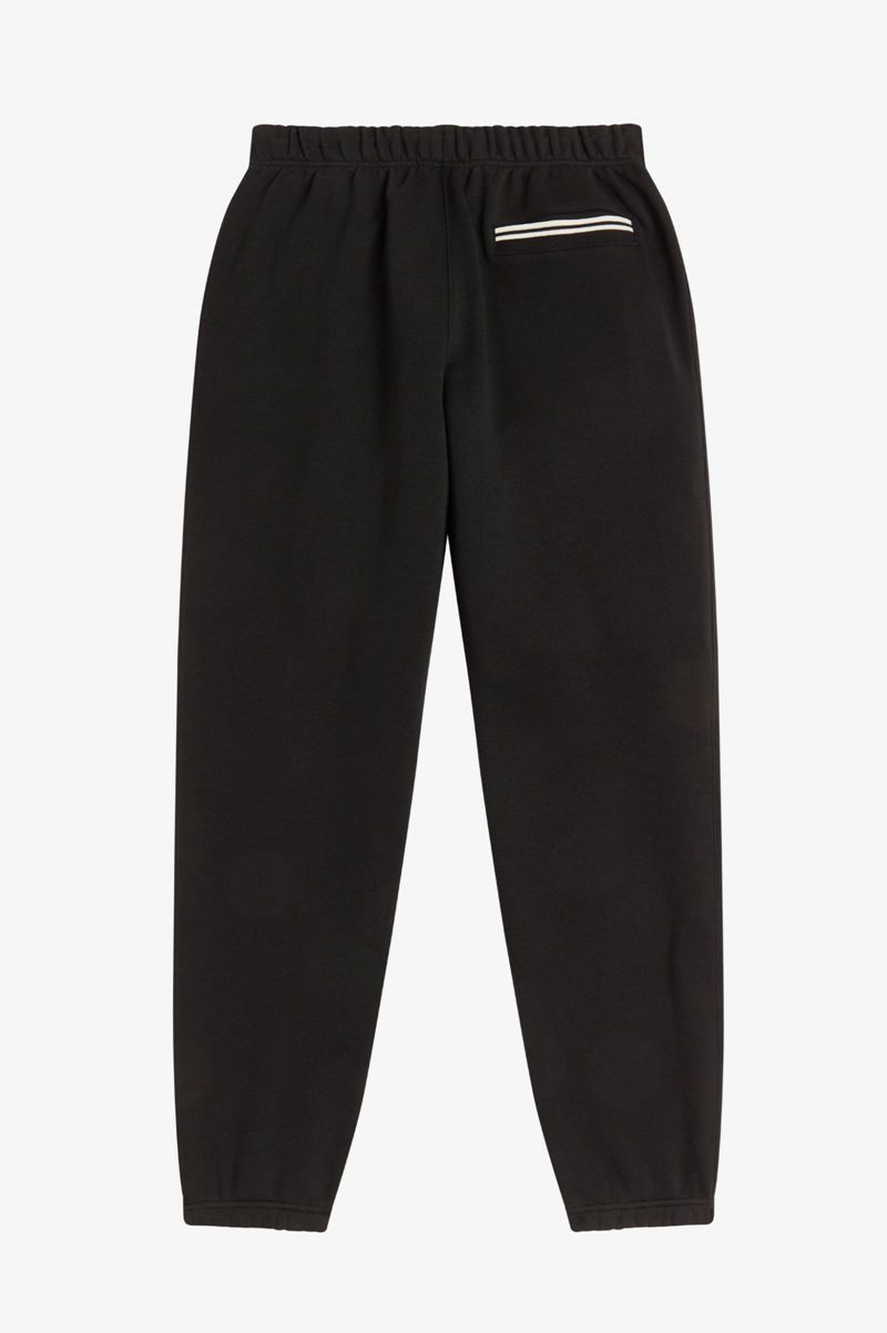 Men's Fred Perry Loopback Sweat Pants Black | 0954876-WH