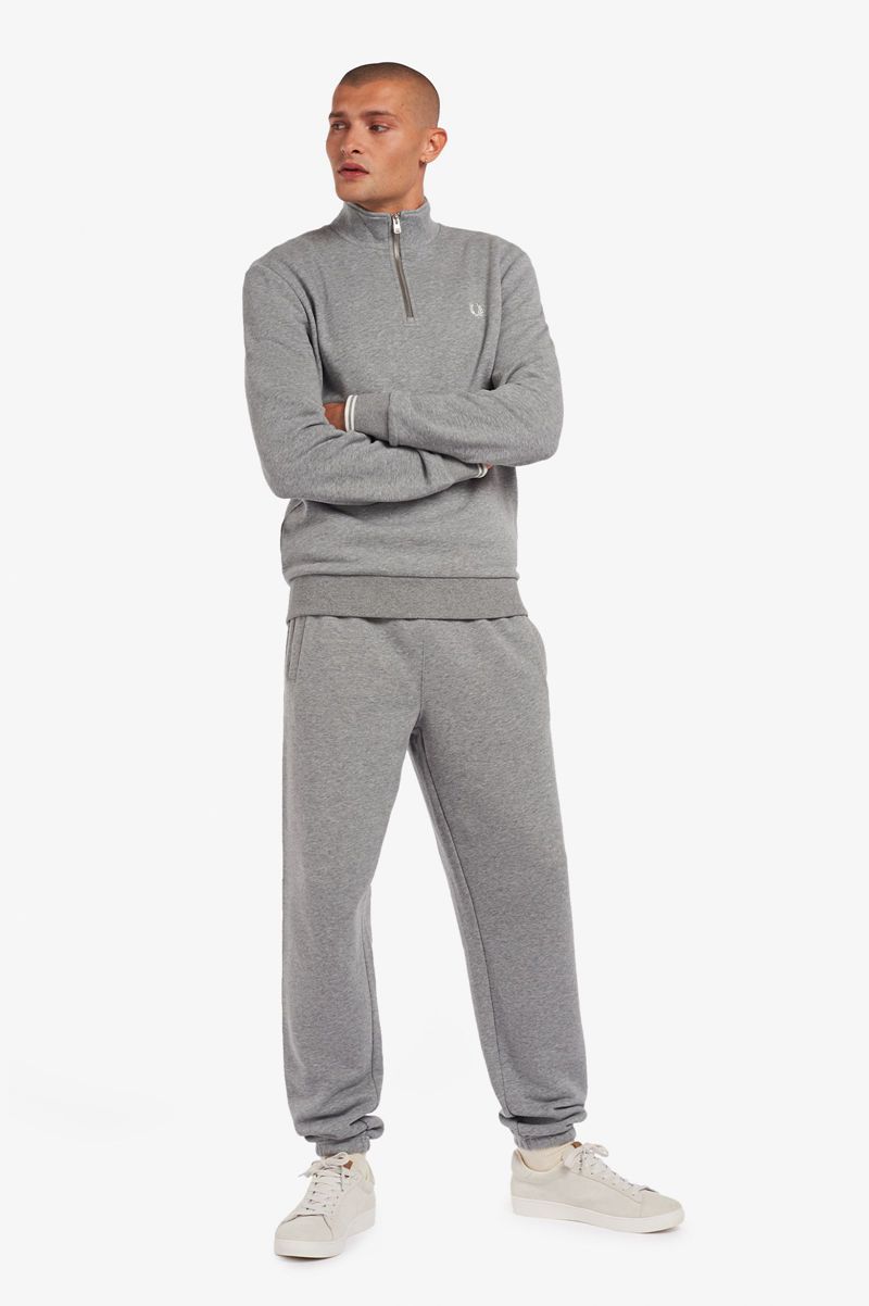 Men's Fred Perry Loopback Sweat Pants Grey | 6840315-PR