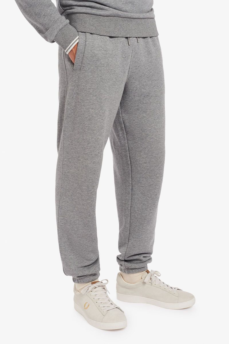 Men\'s Fred Perry Loopback Sweat Pants Grey | 6840315-PR