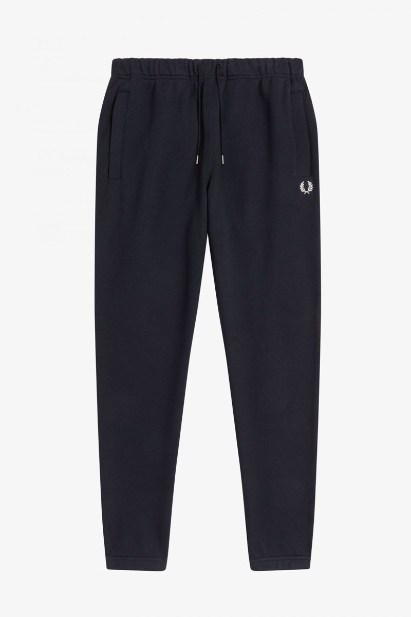 Men's Fred Perry Loopback Sweat Pants Navy | 4051896-EB