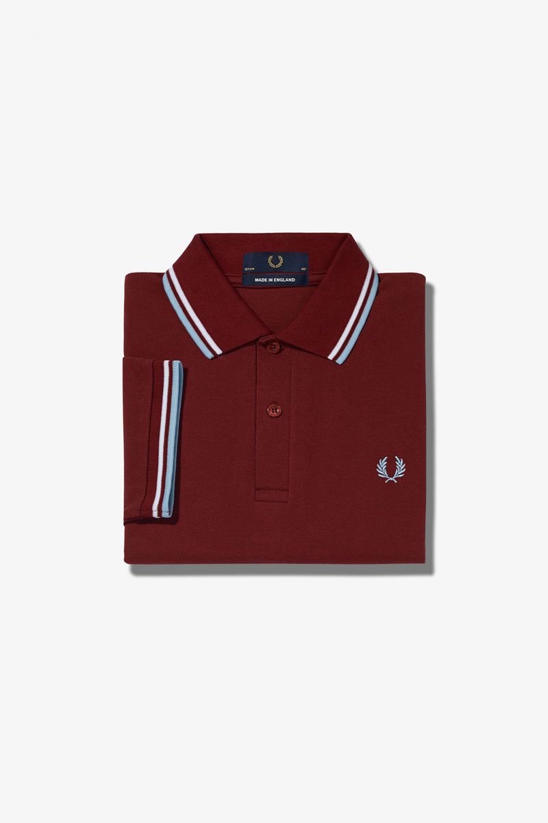 Men's Fred Perry M12 Polo Shirts Burgundy | 0284356-SH