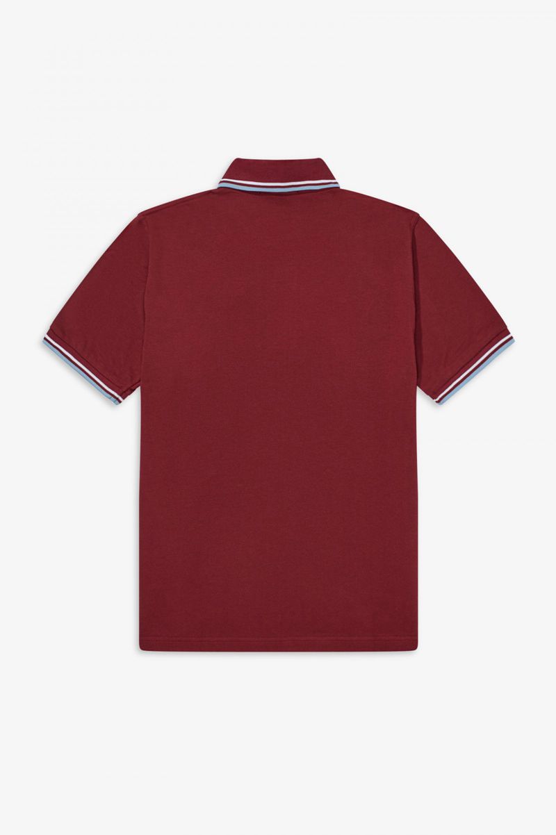 Men's Fred Perry M12 Polo Shirts Burgundy | 0284356-SH