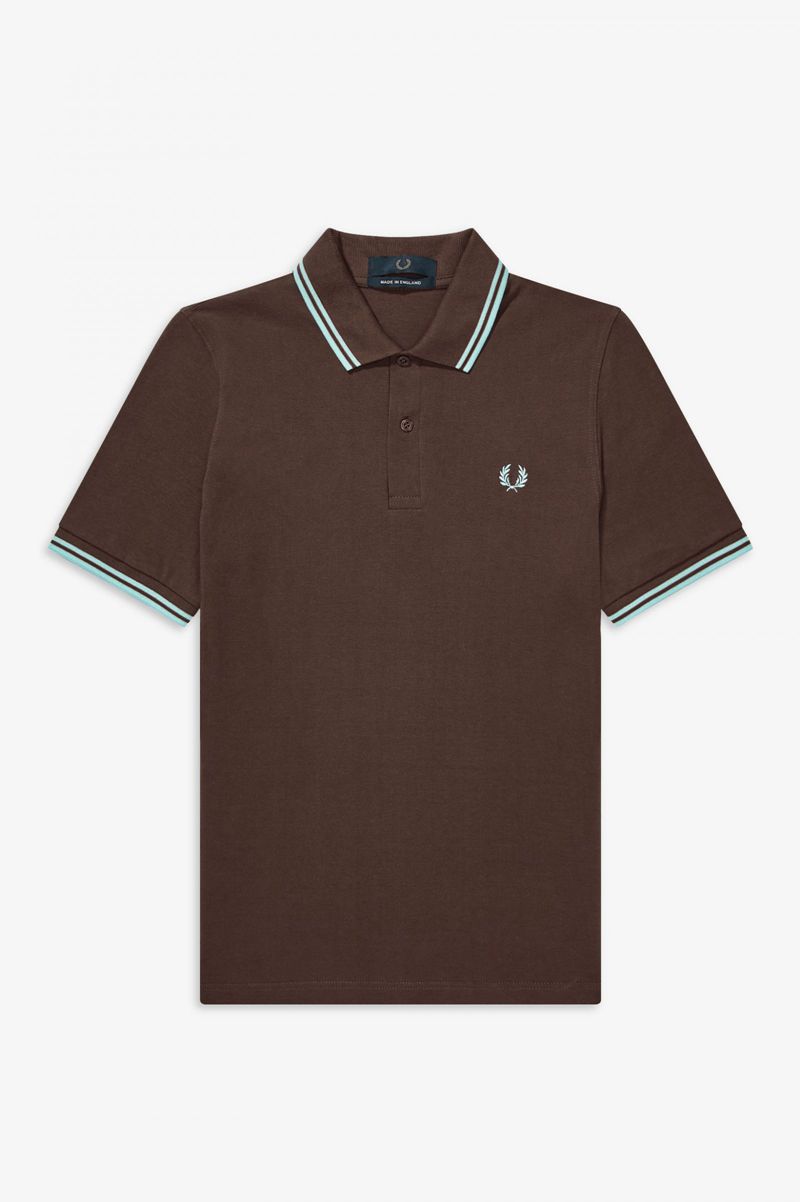 Men's Fred Perry M12 Polo Shirts Chocolate | 1538270-FE