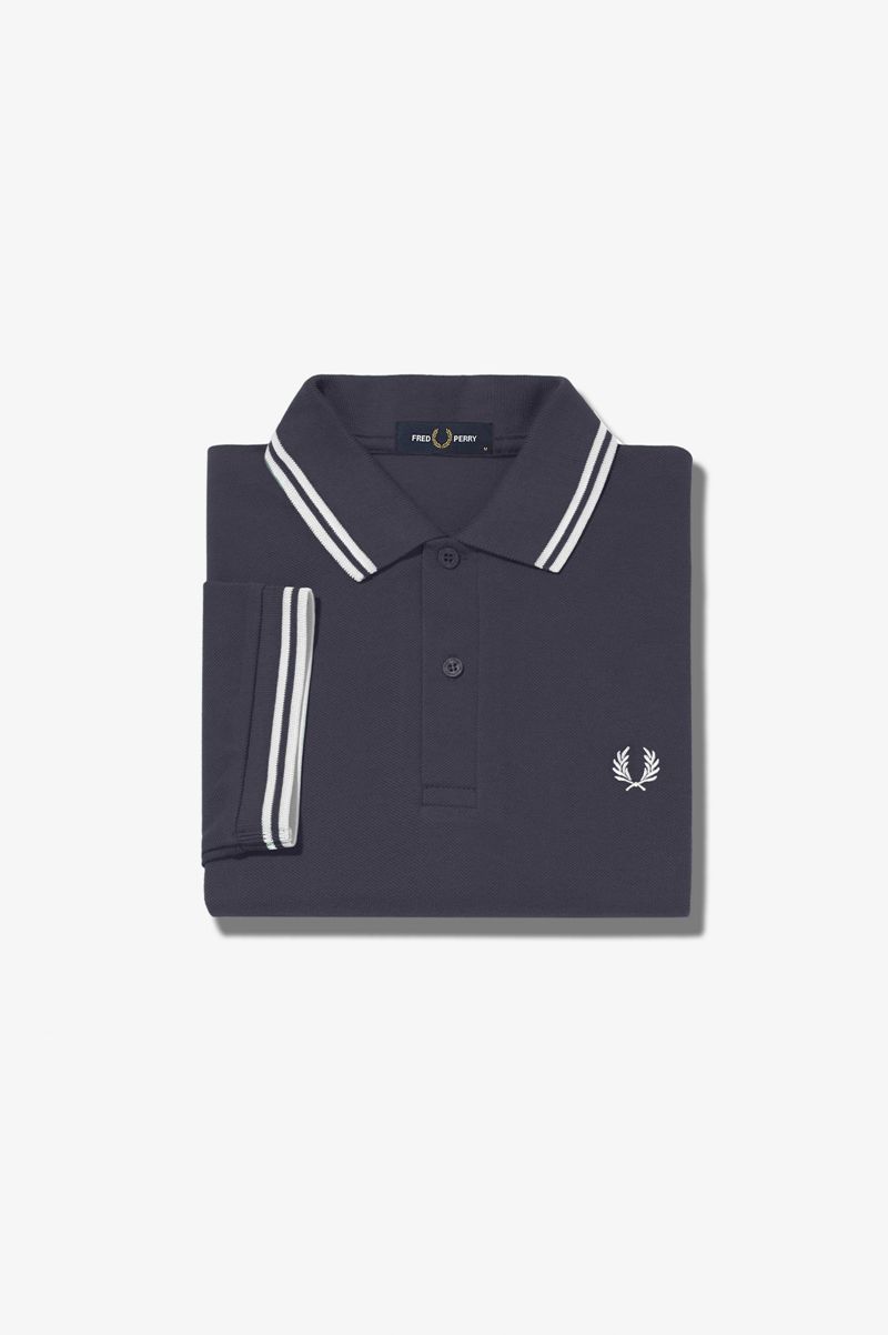 Men's Fred Perry M12 Polo Shirts Deep Grey | 5682347-AH