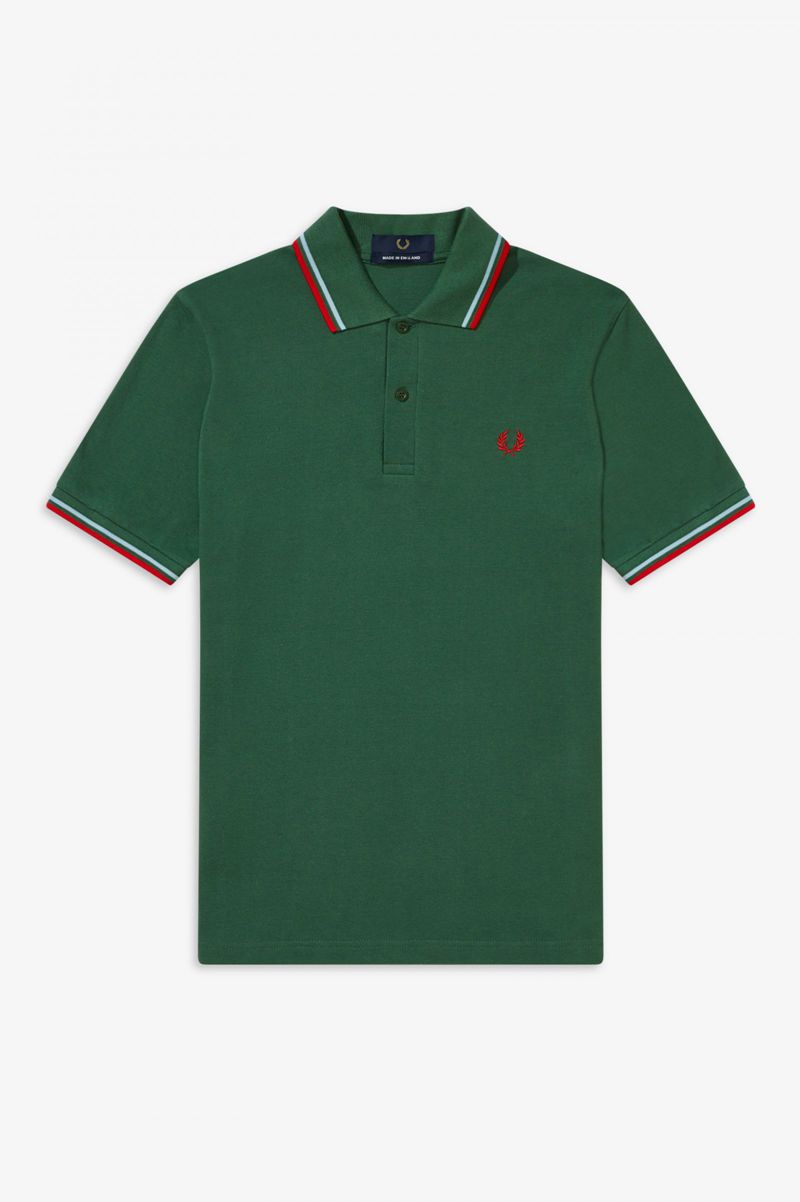 Men's Fred Perry M12 Polo Shirts Green | 3491578-DL