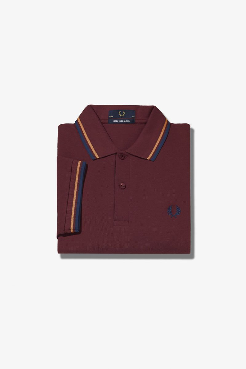 Men's Fred Perry M12 Polo Shirts Red | 4083196-KD