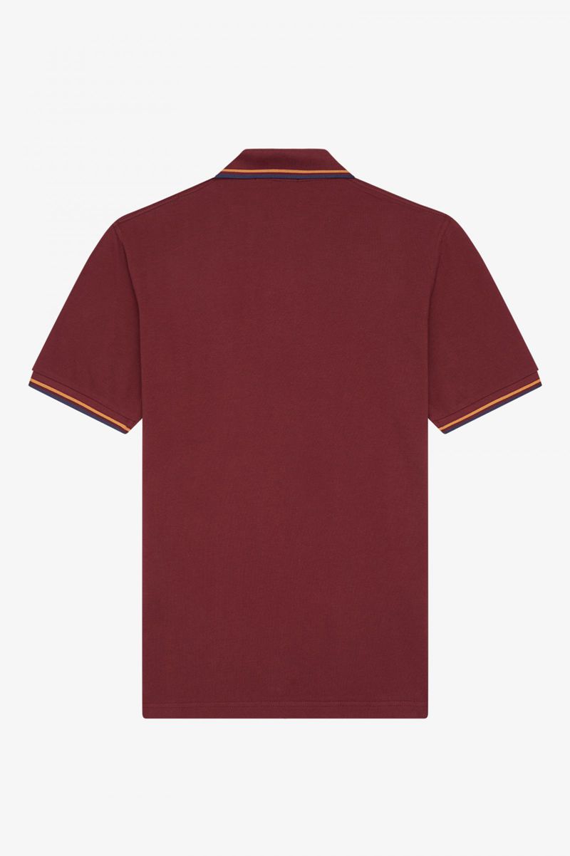 Men's Fred Perry M12 Polo Shirts Red | 4083196-KD