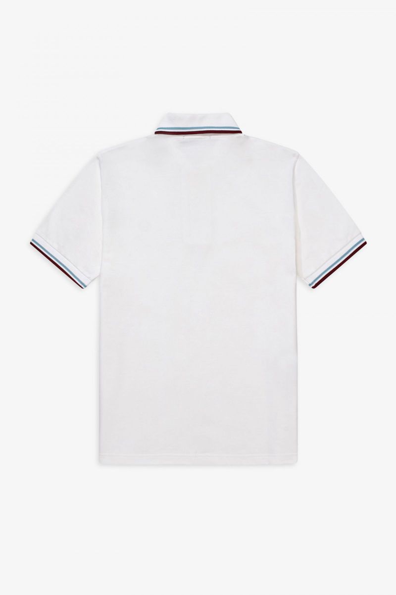 Men's Fred Perry M12 Polo Shirts White | 0582164-UP