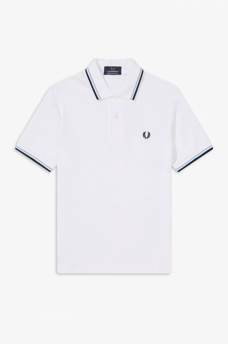 Men's Fred Perry M12 Polo Shirts White | 1547308-EZ