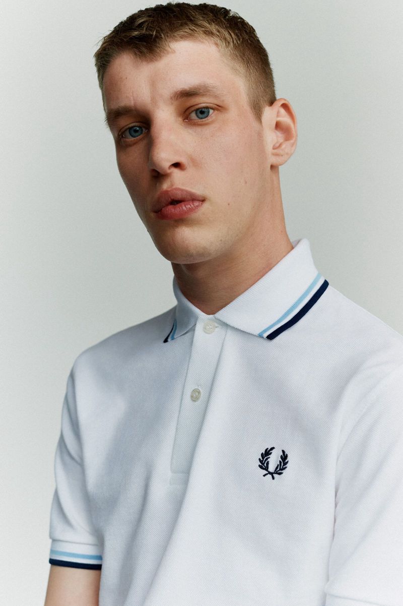 Men's Fred Perry M12 Polo Shirts White | 1547308-EZ