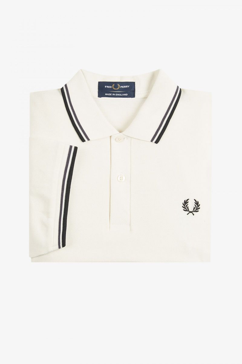 Men's Fred Perry M12 Polo Shirts White | 6054718-AK