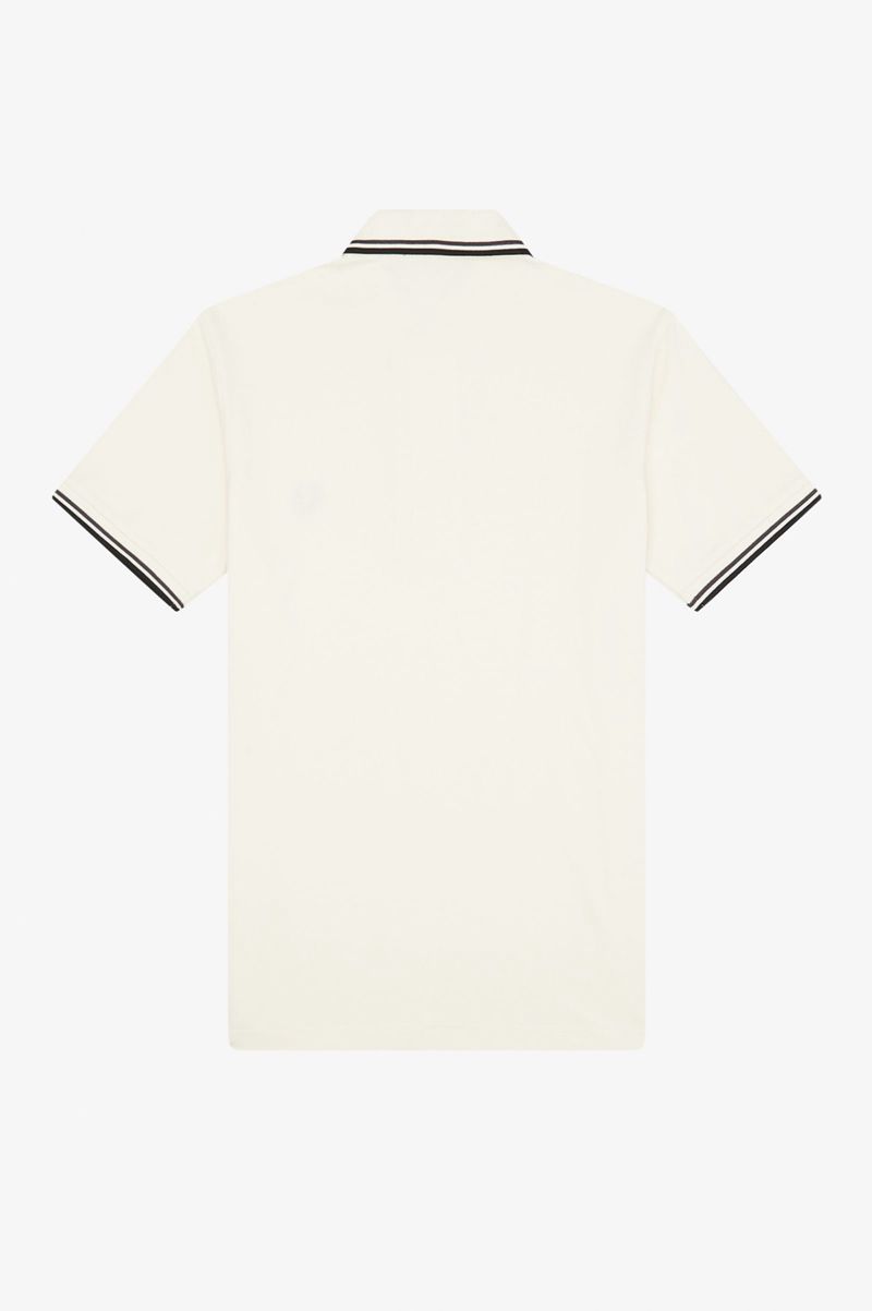 Men's Fred Perry M12 Polo Shirts White | 6054718-AK