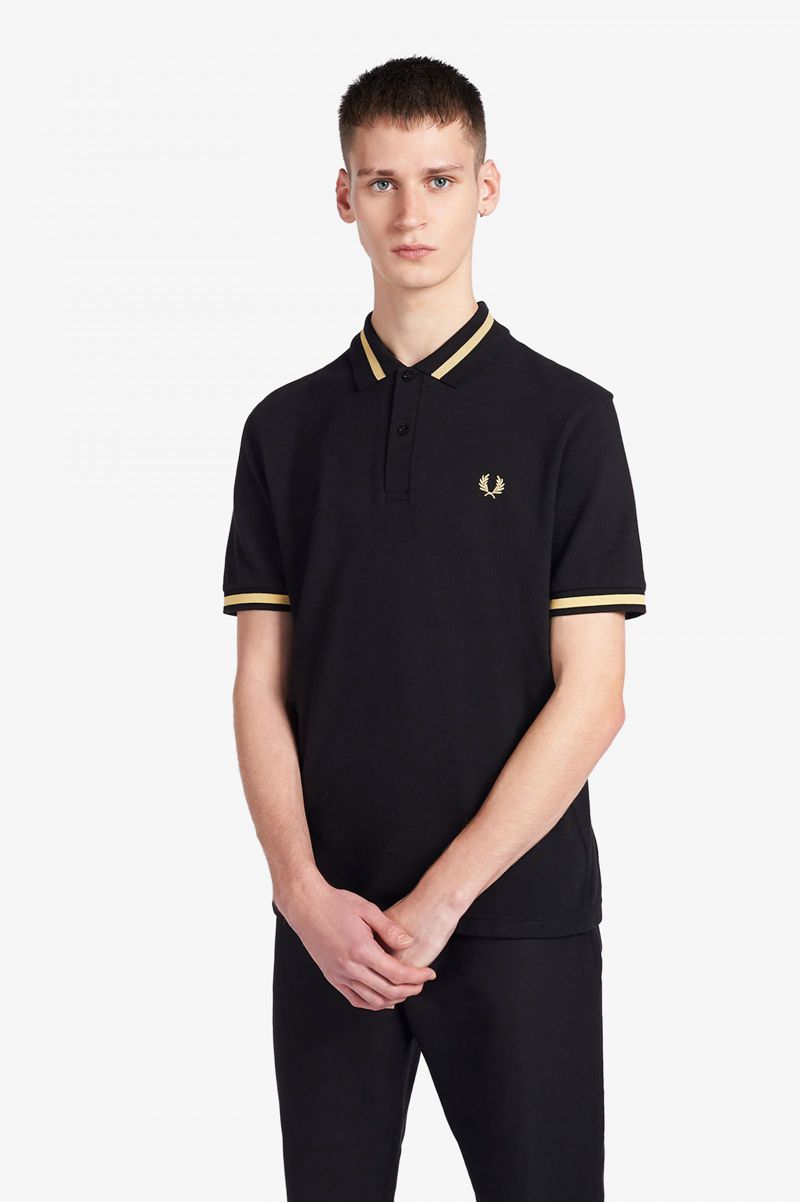 Men's Fred Perry M2 Polo Shirts Black | 1702863-RP