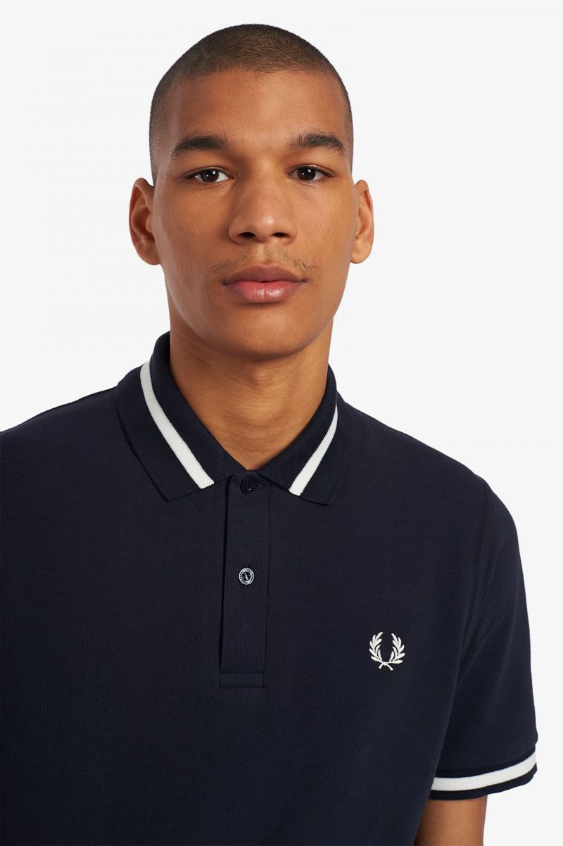 Men's Fred Perry M2 Polo Shirts Navy | 5682130-AJ