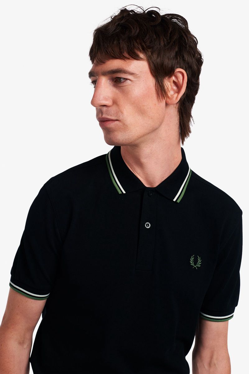 Men's Fred Perry M3600 Polo Shirts Black | 1467503-VY