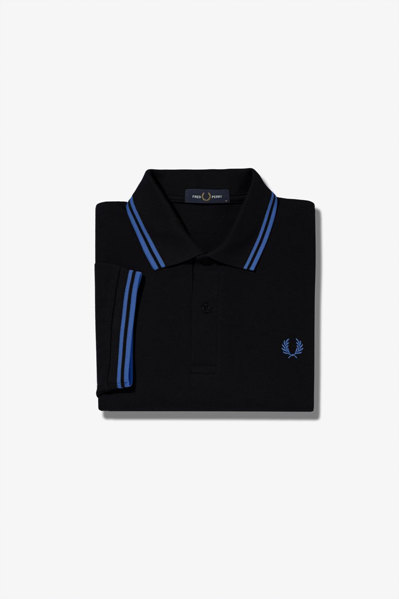 Men's Fred Perry M3600 Polo Shirts Black | 1472650-SY