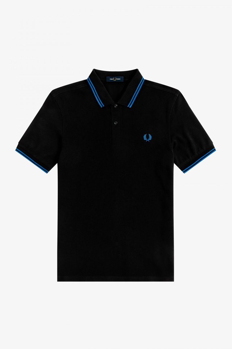 Men's Fred Perry M3600 Polo Shirts Black | 1472650-SY