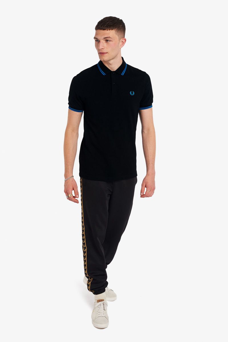 Men's Fred Perry M3600 Polo Shirts Black | 1472650-SY