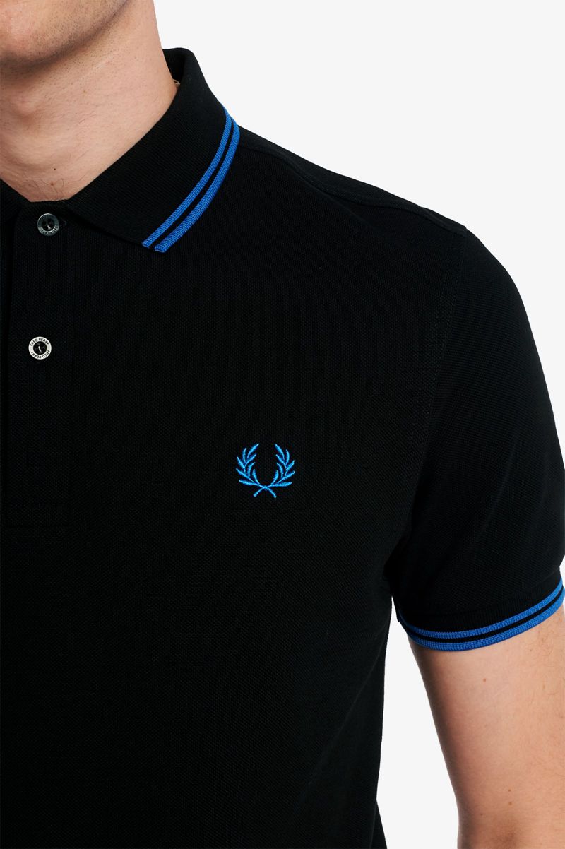 Men's Fred Perry M3600 Polo Shirts Black | 1472650-SY