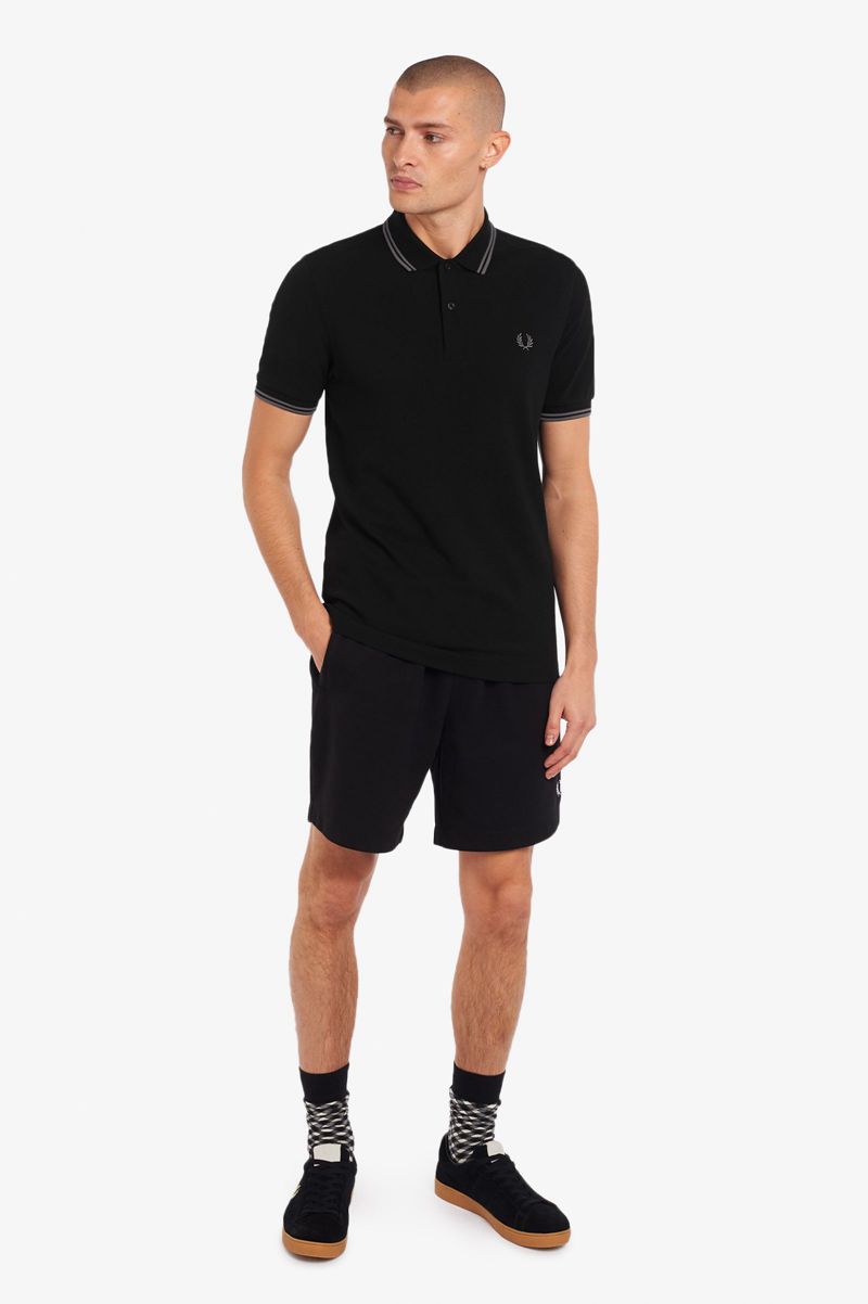 Men's Fred Perry M3600 Polo Shirts Black | 1573260-YT