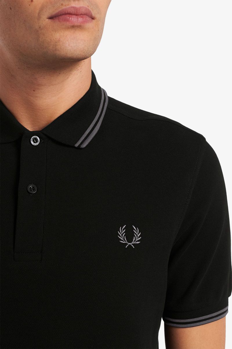 Men's Fred Perry M3600 Polo Shirts Black | 1573260-YT