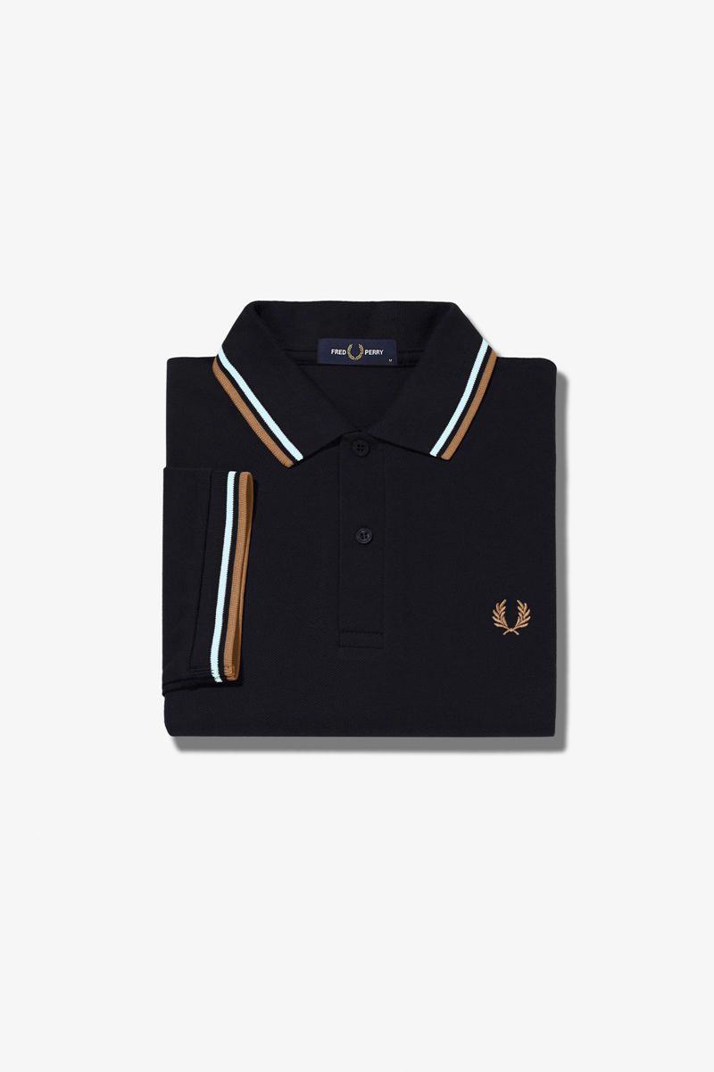 Men's Fred Perry M3600 Polo Shirts Black | 3275908-EG