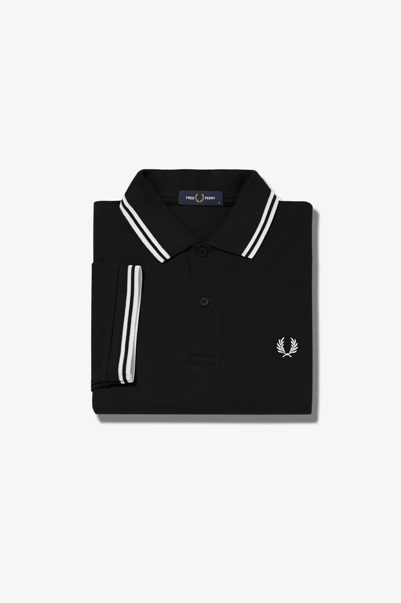 Men's Fred Perry M3600 Polo Shirts Black | 5149672-BS