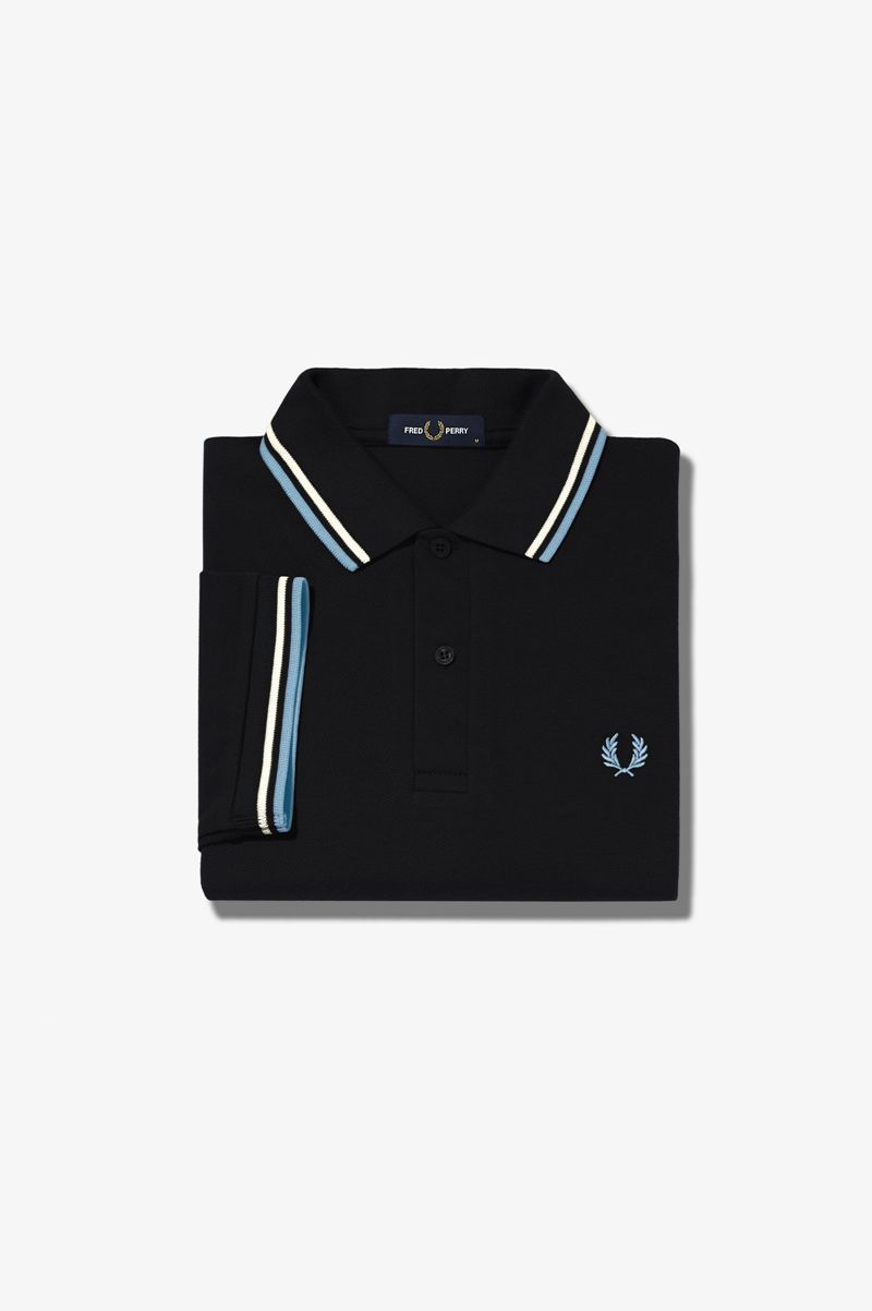 Men's Fred Perry M3600 Polo Shirts Black | 6251790-VA