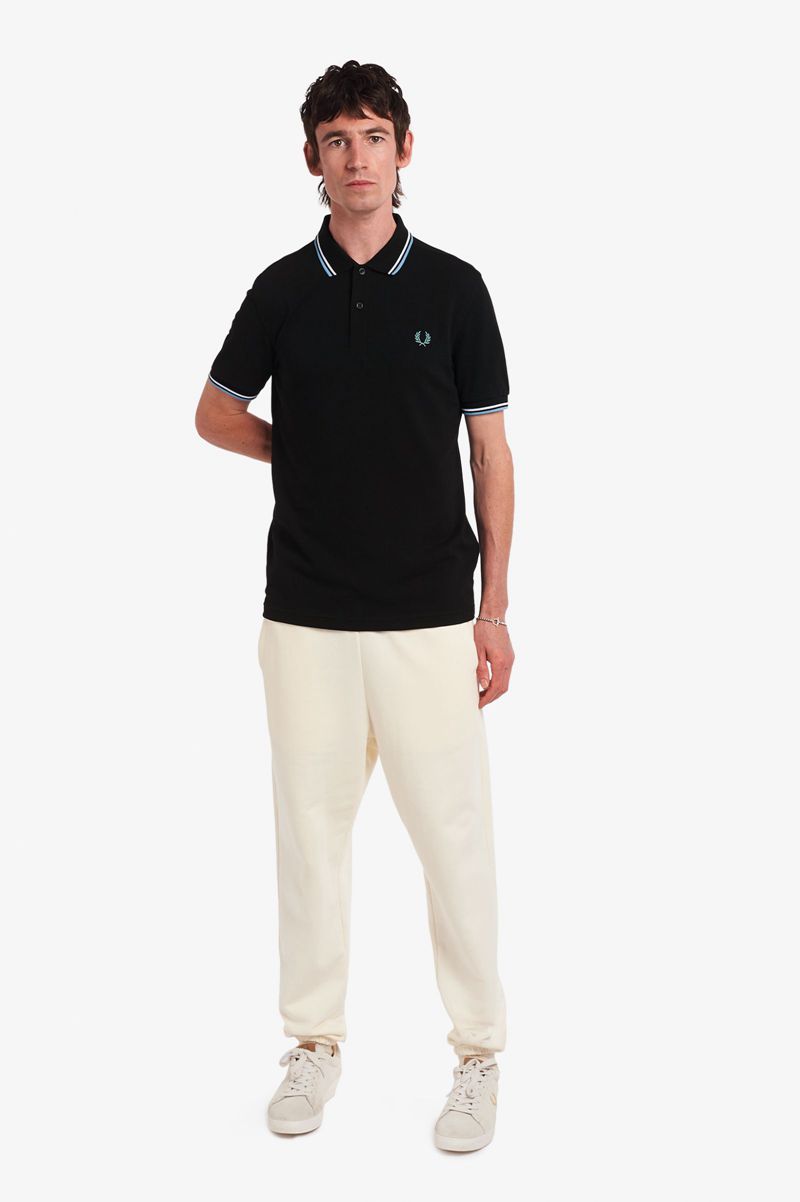 Men's Fred Perry M3600 Polo Shirts Black | 6251790-VA