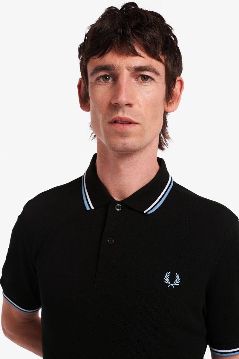 Men's Fred Perry M3600 Polo Shirts Black | 6251790-VA