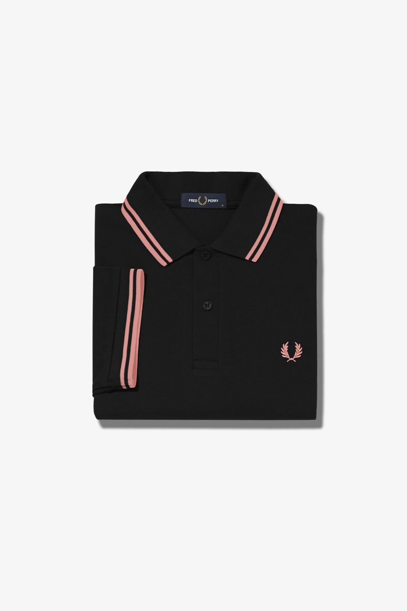 Men's Fred Perry M3600 Polo Shirts Black | 6738150-WH