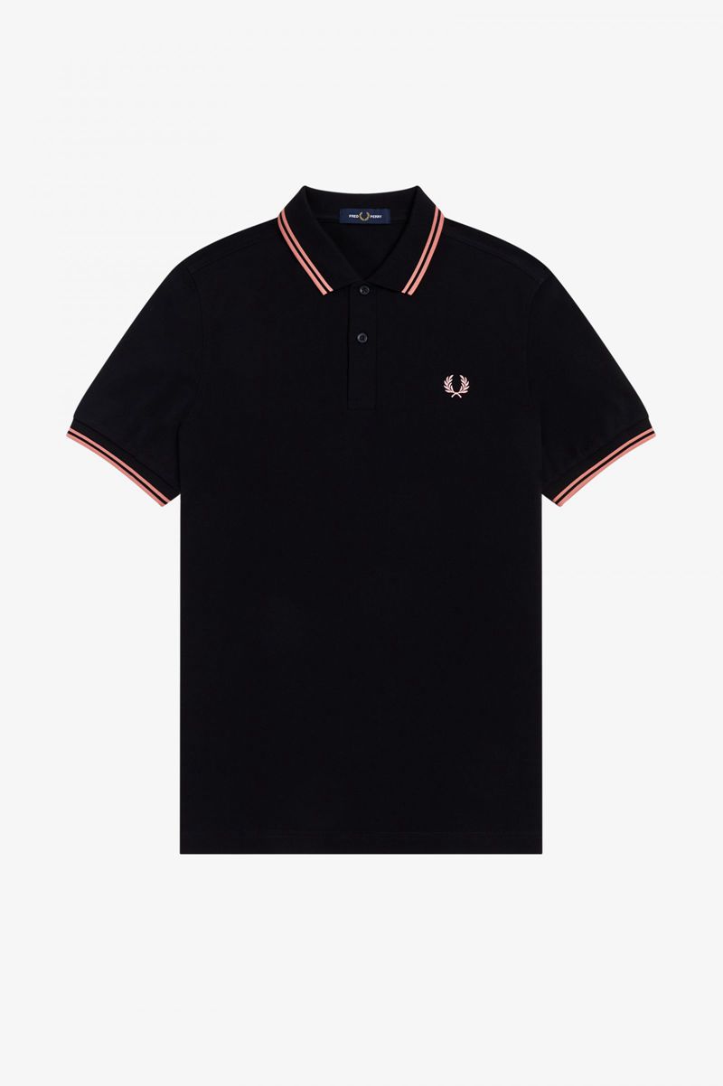 Men's Fred Perry M3600 Polo Shirts Black | 6738150-WH