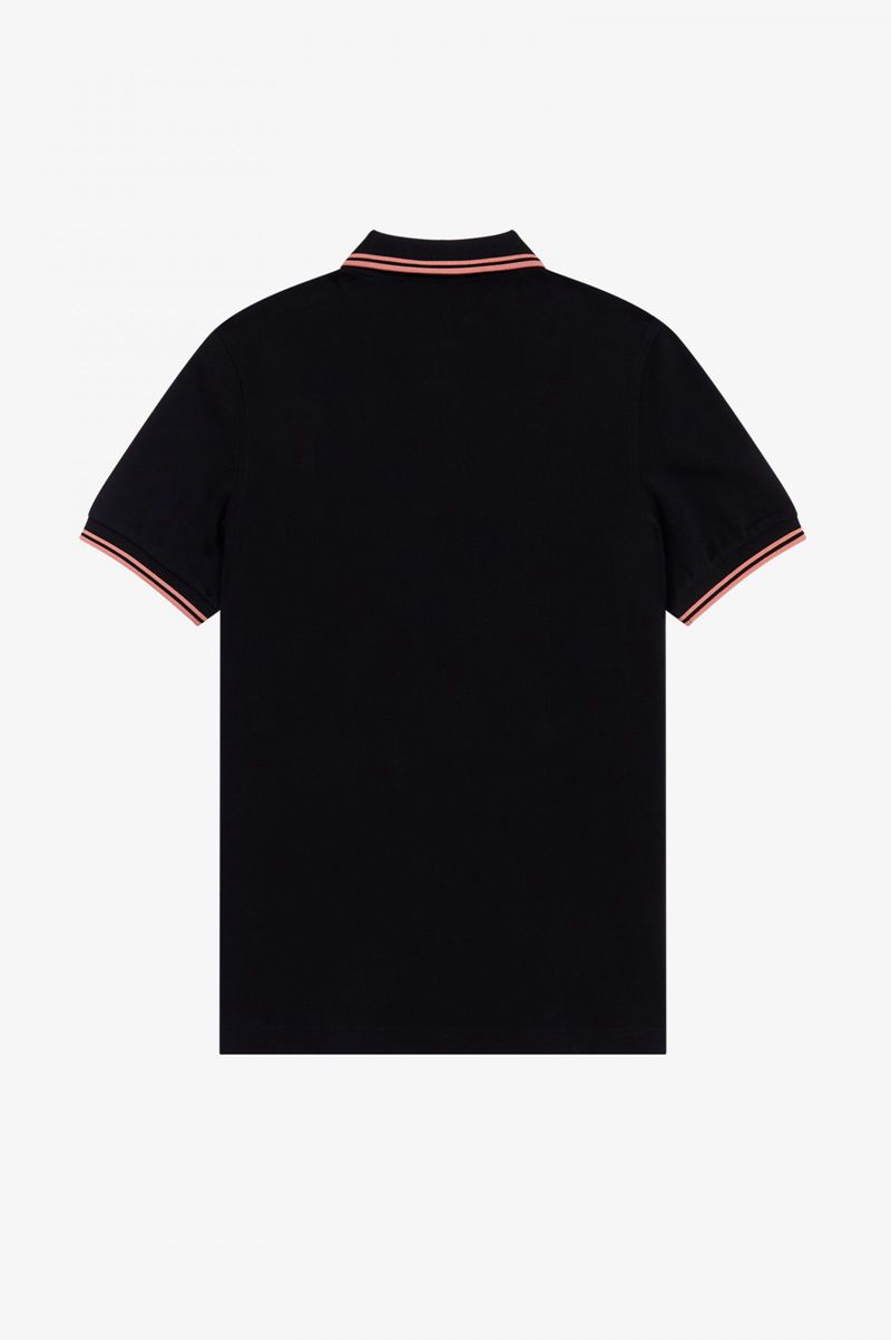 Men's Fred Perry M3600 Polo Shirts Black | 6738150-WH