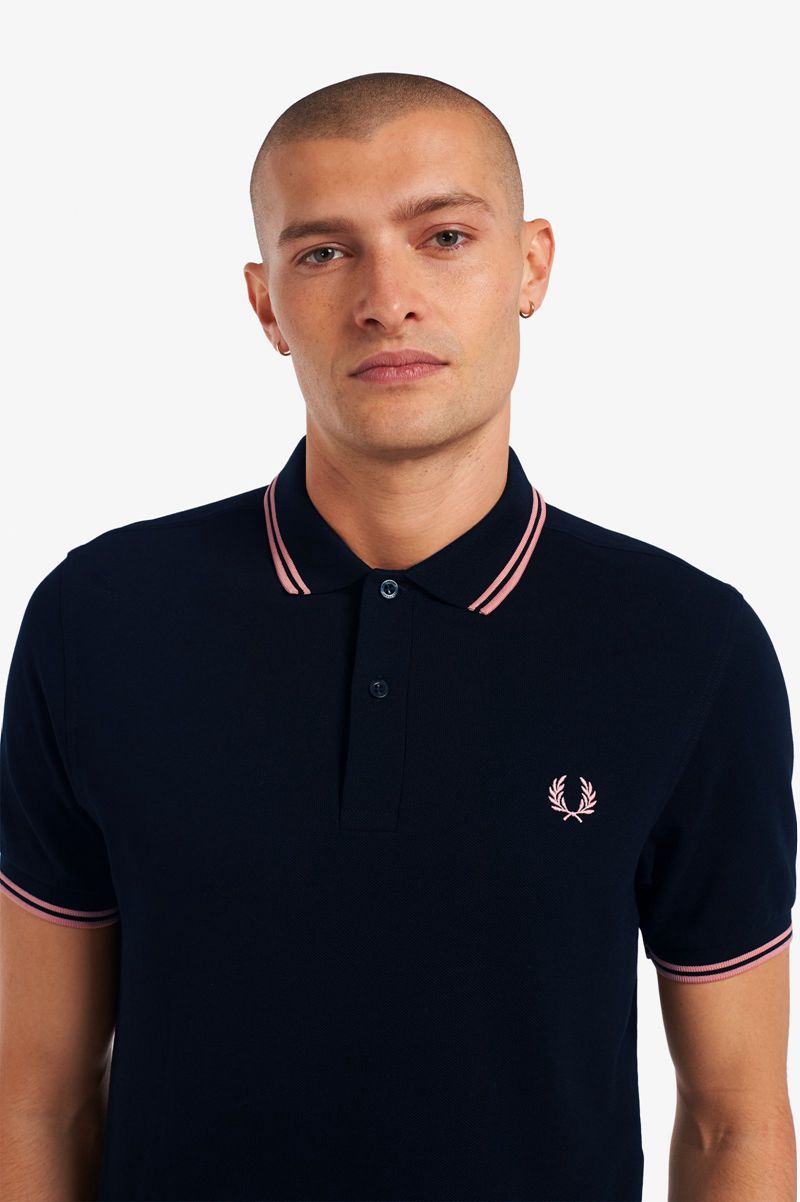 Men's Fred Perry M3600 Polo Shirts Black | 6738150-WH