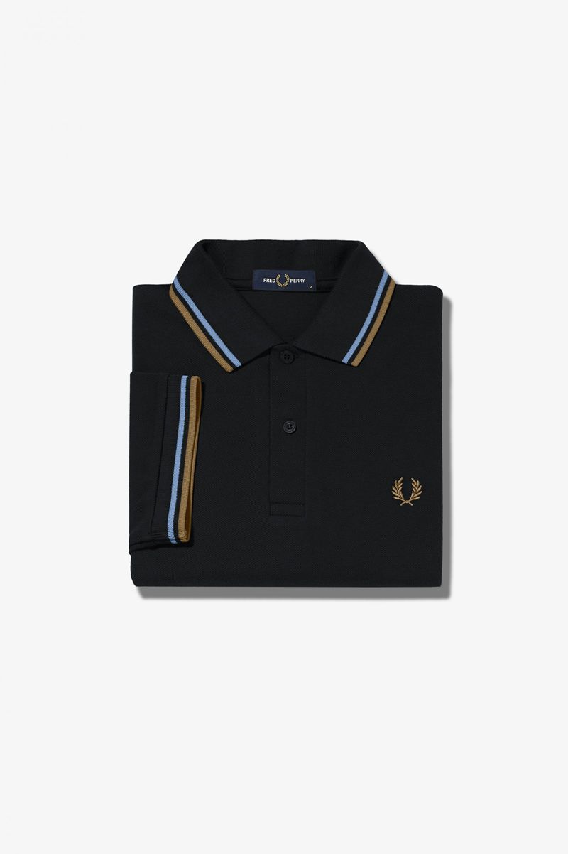 Men's Fred Perry M3600 Polo Shirts Black | 7938460-BQ