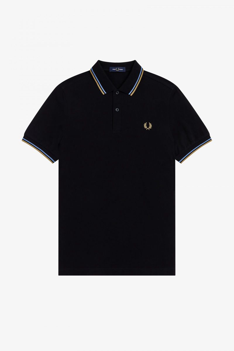 Men's Fred Perry M3600 Polo Shirts Black | 7938460-BQ