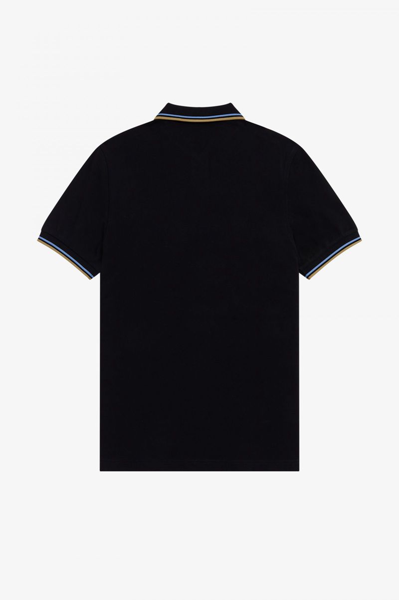 Men's Fred Perry M3600 Polo Shirts Black | 7938460-BQ