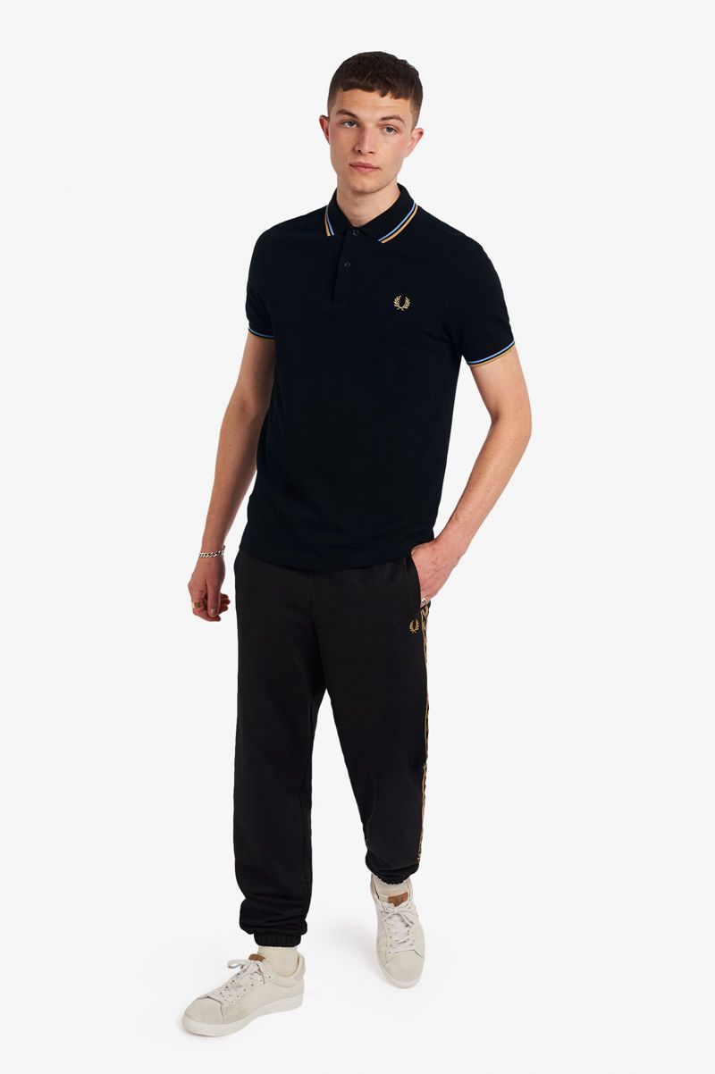 Men's Fred Perry M3600 Polo Shirts Black | 7938460-BQ