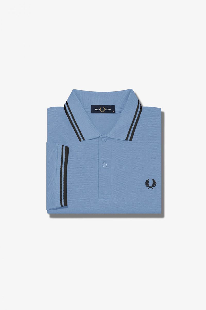 Men's Fred Perry M3600 Polo Shirts Blue | 2850376-UM