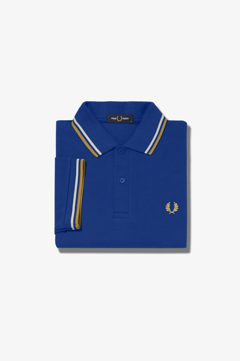 Men's Fred Perry M3600 Polo Shirts Blue | 4825109-DH