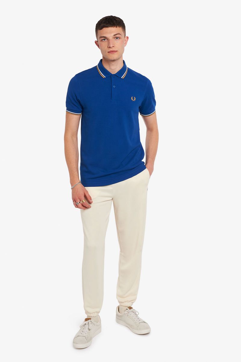 Men's Fred Perry M3600 Polo Shirts Blue | 4825109-DH