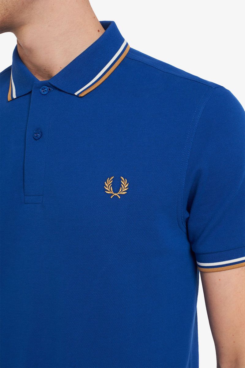 Men's Fred Perry M3600 Polo Shirts Blue | 4825109-DH