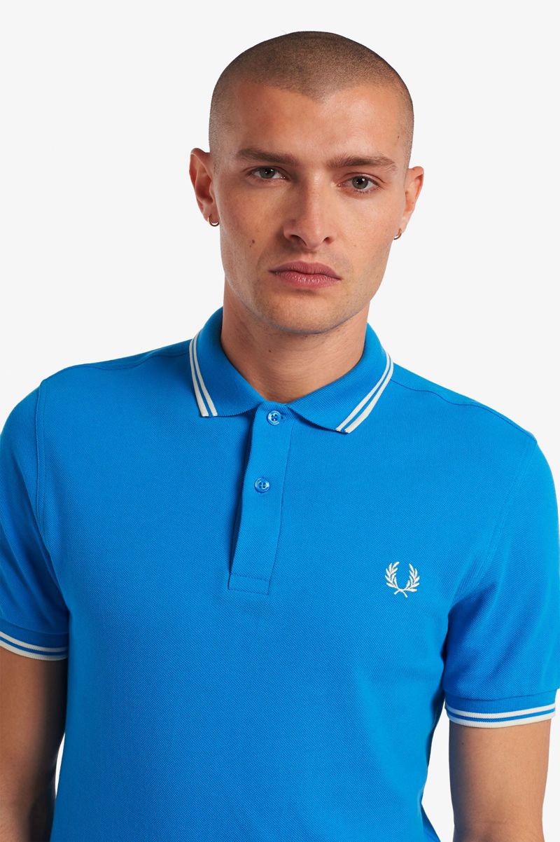 Men's Fred Perry M3600 Polo Shirts Blue | 6348920-MO